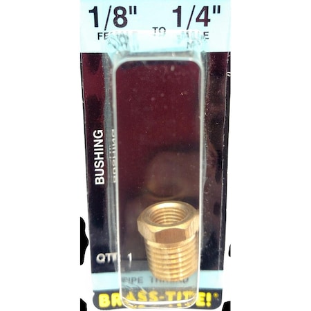 Barjan 0.25 in. Male NPT x 0.125 in. Female NPT Bushing; Brass 07443100